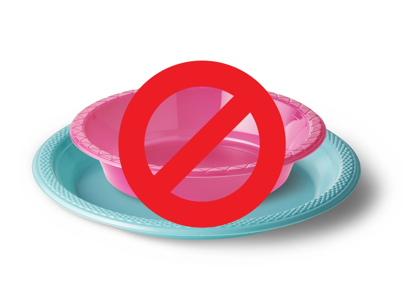 Plastic plate bowl top